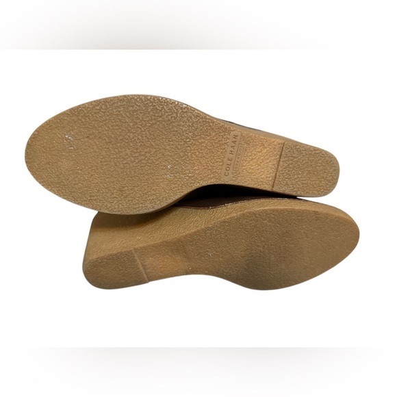 Cole Haan Auden Waterproof Leather Ankle‎ 3” Wedge Zip Bootie Size 11 Brown - Picture 5 of 8